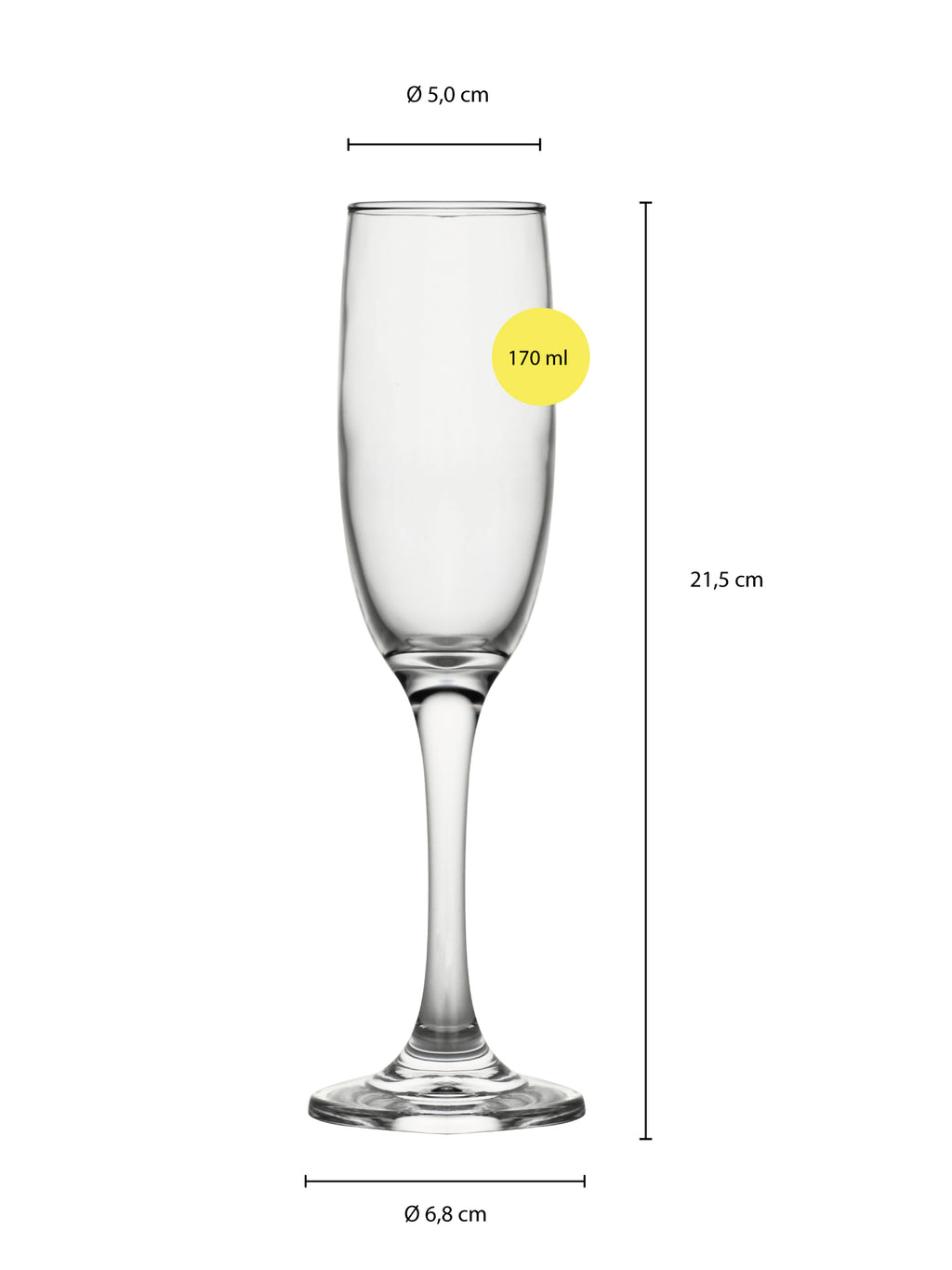 ECHTWERK Sekt-/Champagnerkelche 6er Set 170 ml aus Glas