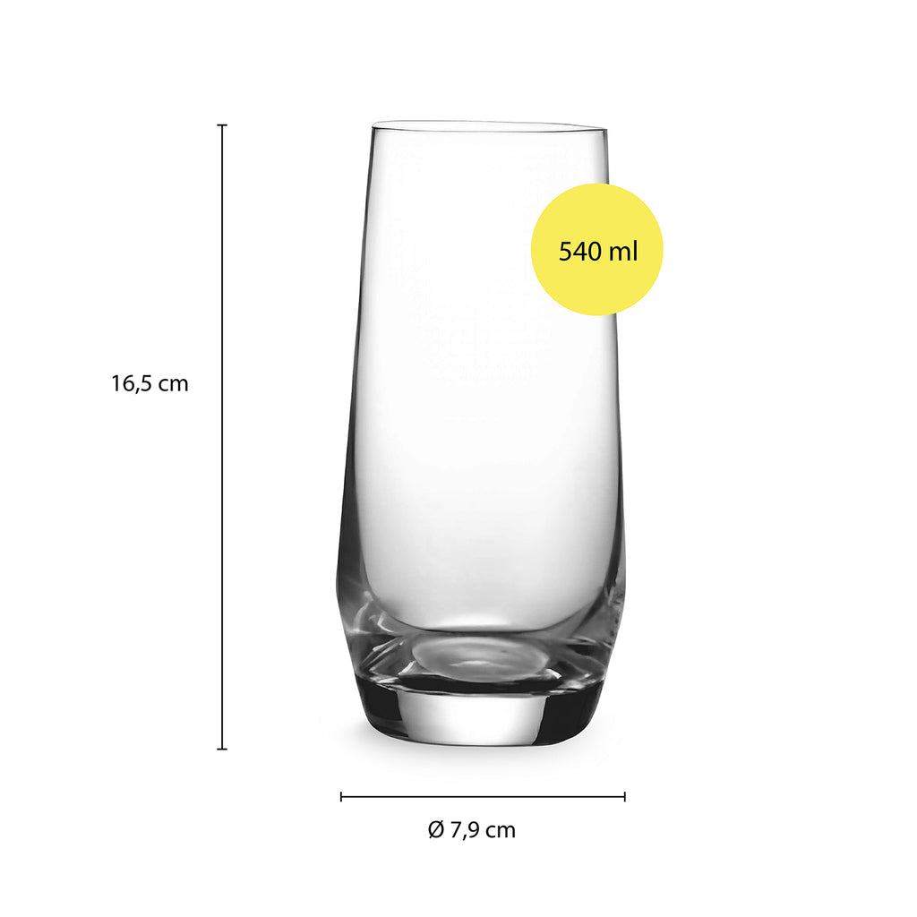 Wasser-Gläser 6er Set, Robuste Trinkgläser, spülmaschinenfest