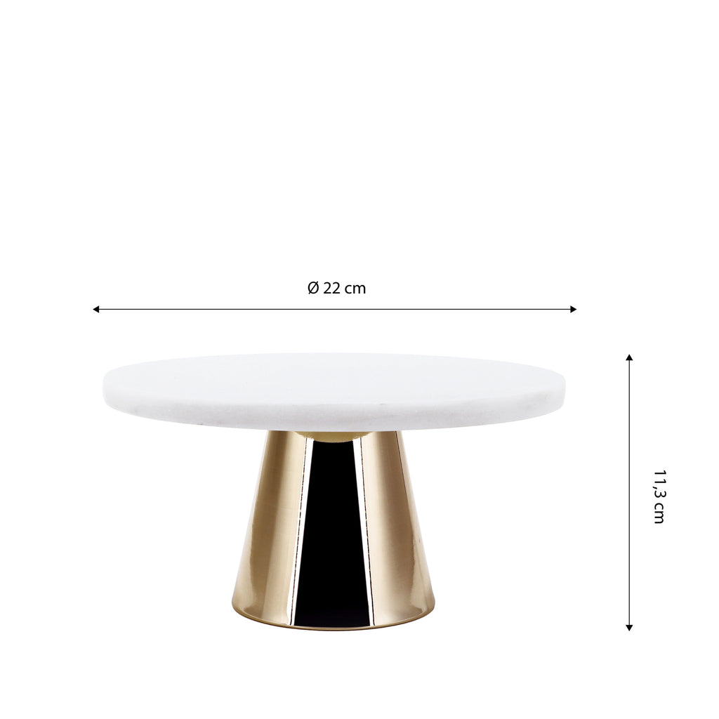 ECHTWERK stilvolle Tortenplatte aus Marmor Gold aus Metall
