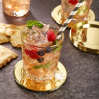 ECHTWERK Glasuntersetzer-Set aus Edelstahl Gold