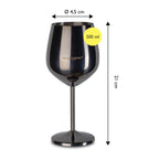 ECHTWERK bruchsichere Weingläser/Weinkelche aus Edelstahl 2-tlg. 0,5 L Schwarz