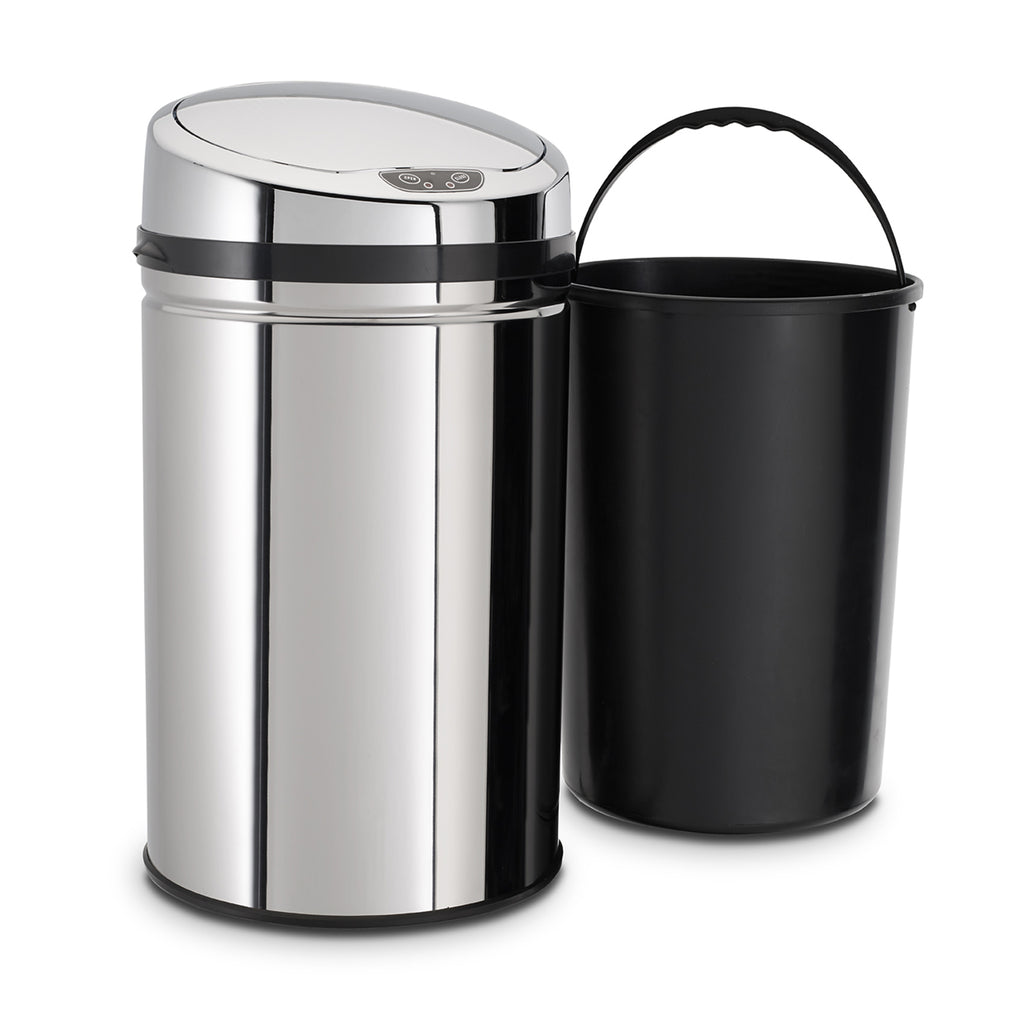 ECHTWERK Abfalleimer Mülleimer mit Sensor INOX aus Edelstahl 30 Liter
