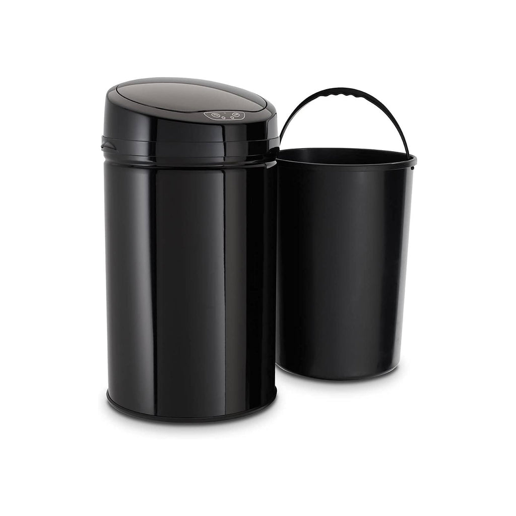 ECHTWERK Abfalleimer Mülleimer mit Sensor Schwarz aus Edelstahl 30 Liter