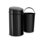 ECHTWERK Abfalleimer Mülleimer mit Sensor Schwarz aus Edelstahl 30 Liter