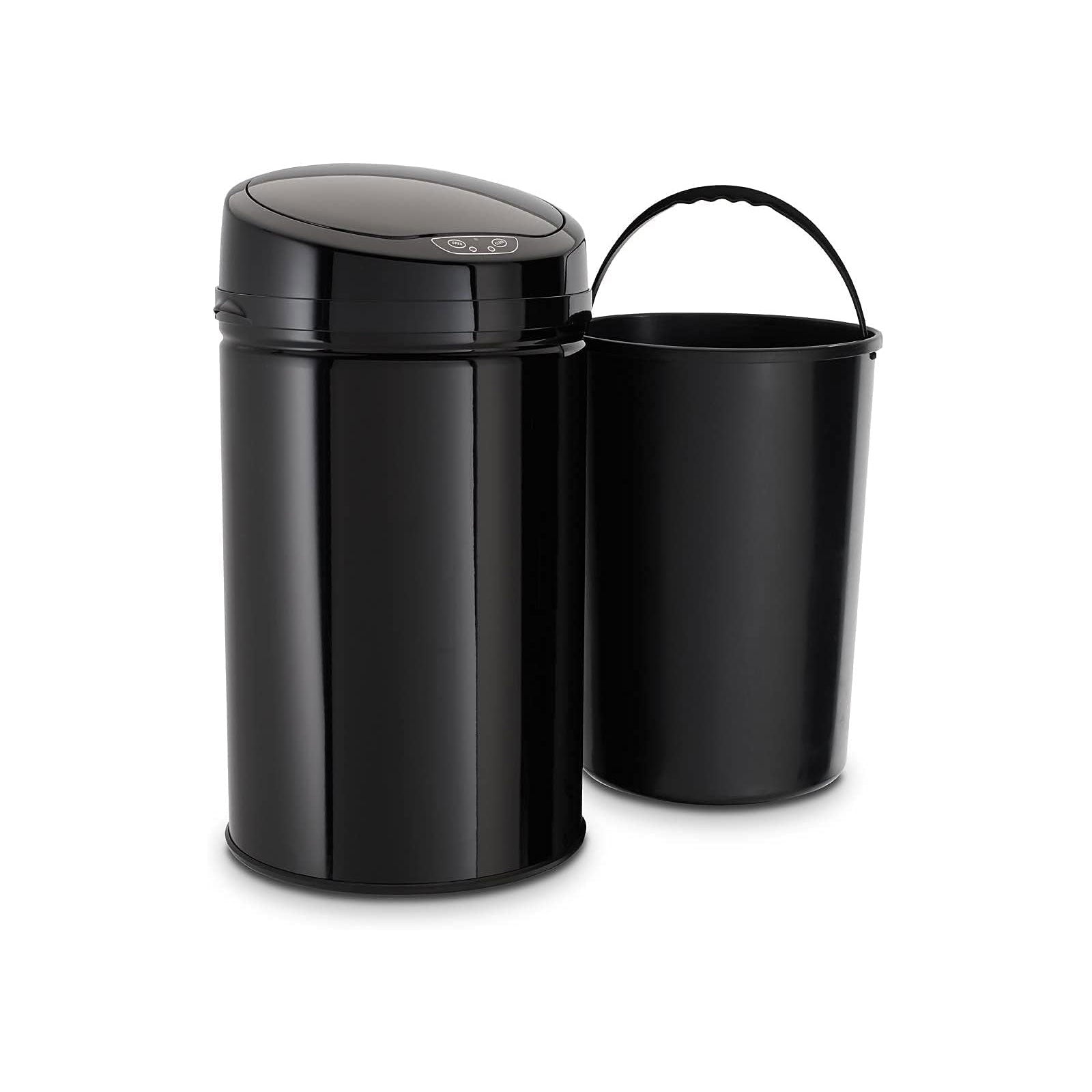ECHTWERK Abfalleimer Mülleimer mit Sensor Schwarz aus Edelstahl 30 Liter