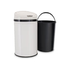 ECHTWERK Abfalleimer Mülleimer mit Sensor Weiß aus Edelstahl 30 Liter